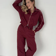 Damen Sportlicher Trend-Hoodie und Jogger Set WW