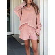 Damen bequeme Strickoberteil mit lässigem Schnitt und hochwertigen Details WW