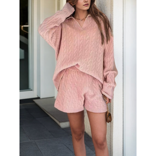 Damen bequeme Strickoberteil mit lässigem Schnitt und hochwertigen Details WW