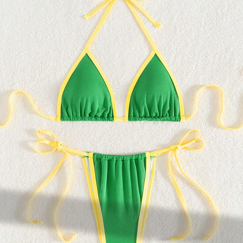 Damen Bikiniset mit verstellbaren Trägern und hohem Beinausschnitt WW