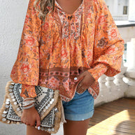 Damen Blusenshirt mit floralem Design und lässigem Schnitt WW