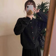 Damen Strickjacke mit dekorativen Knopfakzenten und weichem Material WW