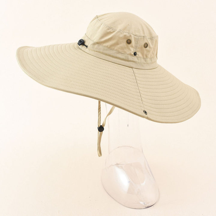 Damen UV-Schutz Sonnenhut mit breiter Krempe und verstellbarem Kinnband W&W Mode