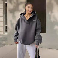 Damen Sportliches Oversized Poloshirt WW