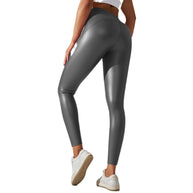 Damen Hochtaillierte, glänzende Fitness-Leggings mit sculptierendem Effekt WW