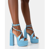 Damen Strappy Chunky Platform Schuhe WW