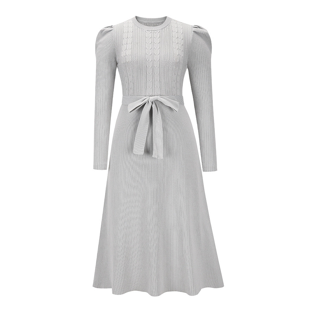 W&W Mode - Gestricktes Midikleid mit Rundhalsausschnitt