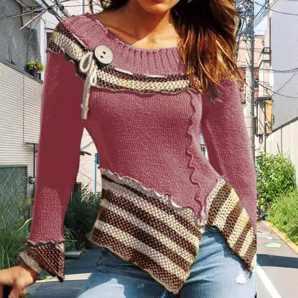 Damen Strickpullover mit kunstvollem Design und eleganten Details WW