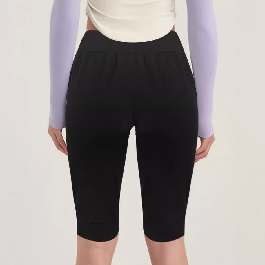 Damen bequeme Jersey-Shorts mit elastischem Bund und praktischen Seitentaschen WW