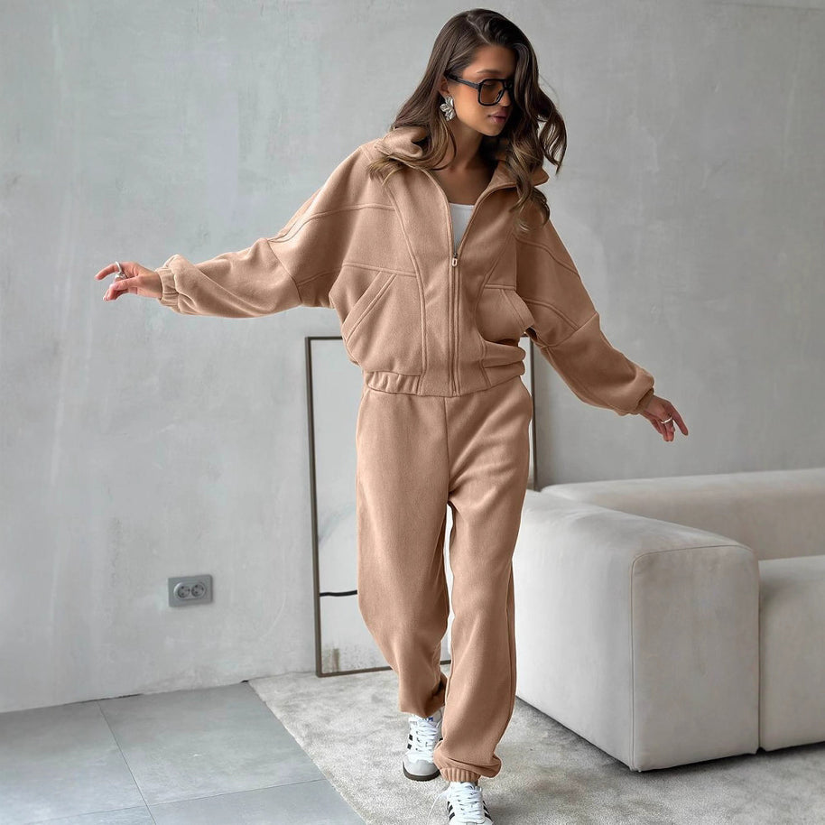 Damen bequemer und modischer Jumpsuit mit tiefem V-Ausschnitt WW