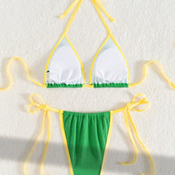 Damen Bikiniset mit verstellbaren Trägern und hohem Beinausschnitt WW