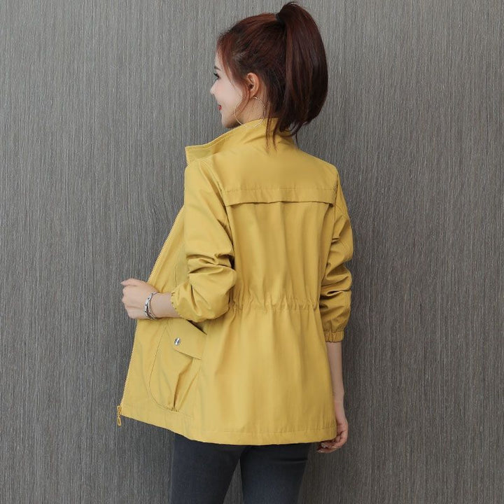 Damen-Trenchcoat mit Reißverschluss und leichter Ausführung