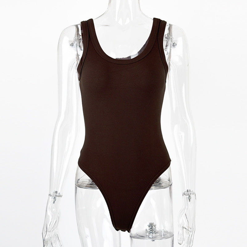 Damen Sportlicher Body mit hochgeschlossenem Design und feinripp Struktur WW