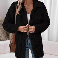 Damen Strickjacke mit strukturierter Oberfläche WW
