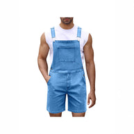 Herren Lässige Denim-Latzhose WW