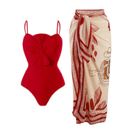 Damen Badeanzug mit elegantem Wickelrock WW