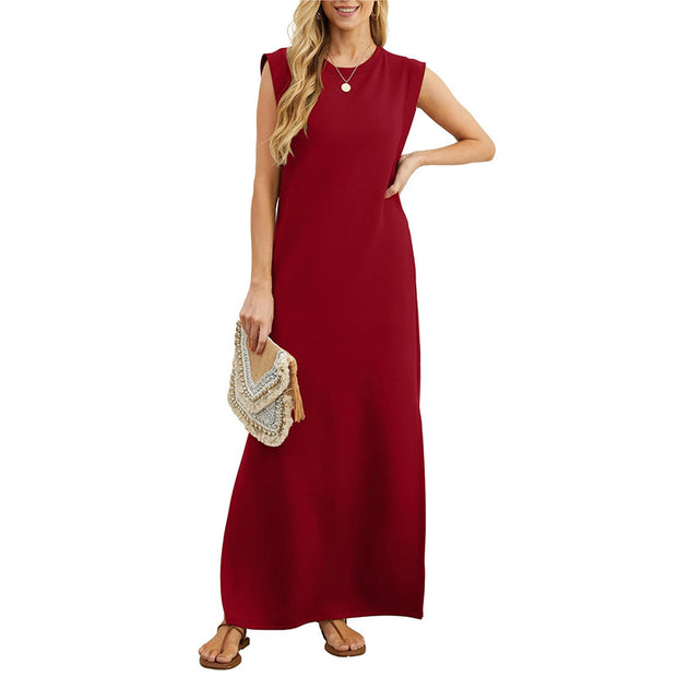 Damen Maxikleid mit lässigem Schnitt und minimalistischen Details WW