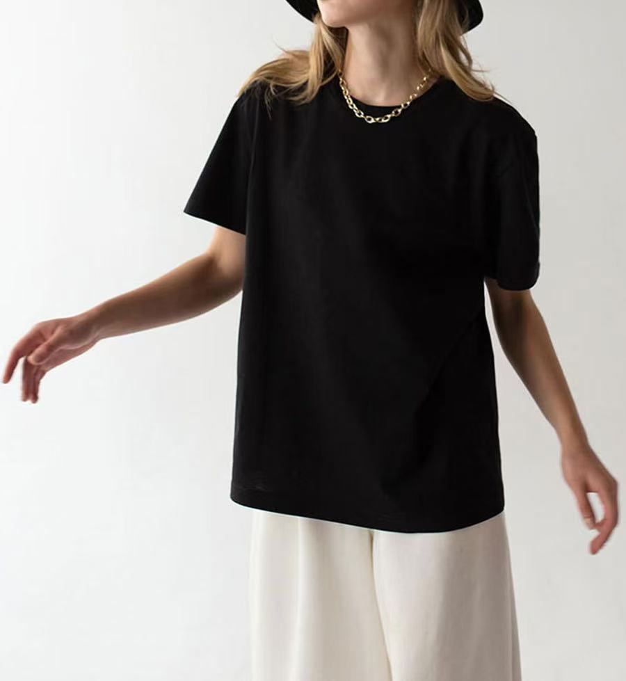 Damen Basic T-Shirt mit hochwertiger Baumwollqualität und lässigem Schnitt WW