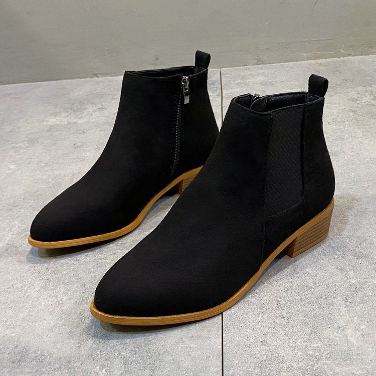 Damen Stiefeletten mit elegantem Reißverschluss und komfortablem Blockabsatz W&W