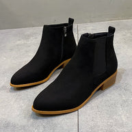 Damen Stiefeletten mit elegantem Reißverschluss und komfortablem Blockabsatz W&W