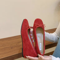 Damen Ballerina-Schuhe mit raffiniertem Schleifenakzent WW