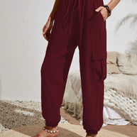 Damen Cargo-Hose mit elastischem Bund und praktischen Seitentaschen WW