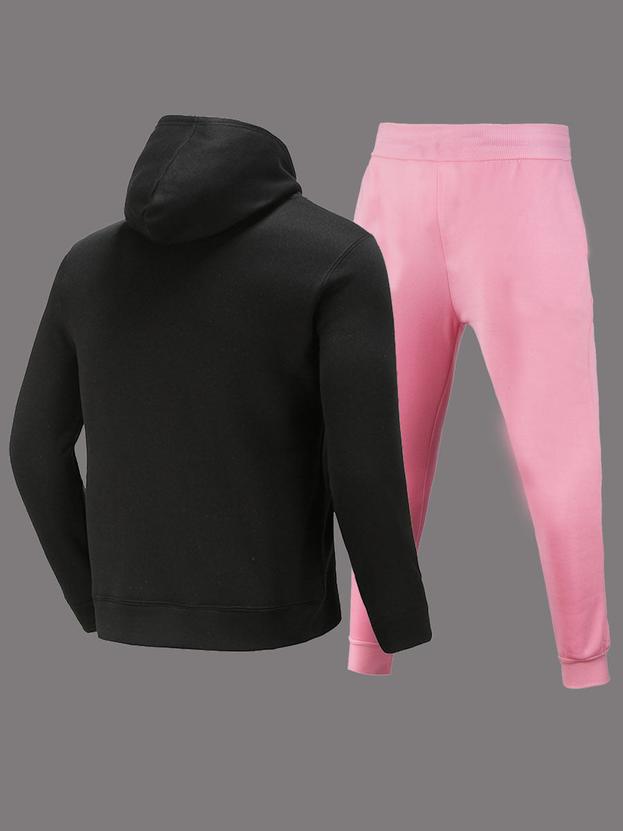 Damen Sportliches Hoodie- und Jogginghose-Set mit einzigartigem Grafikdesign WW