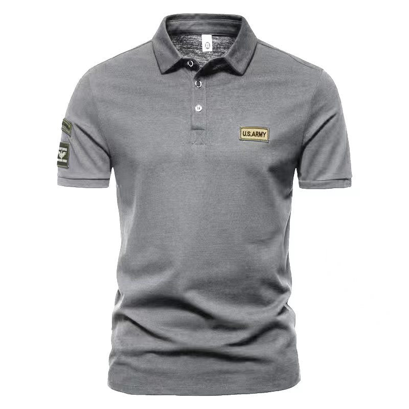 Herren Militär-inspiriertes Polohemd mit taktischen Patches WW