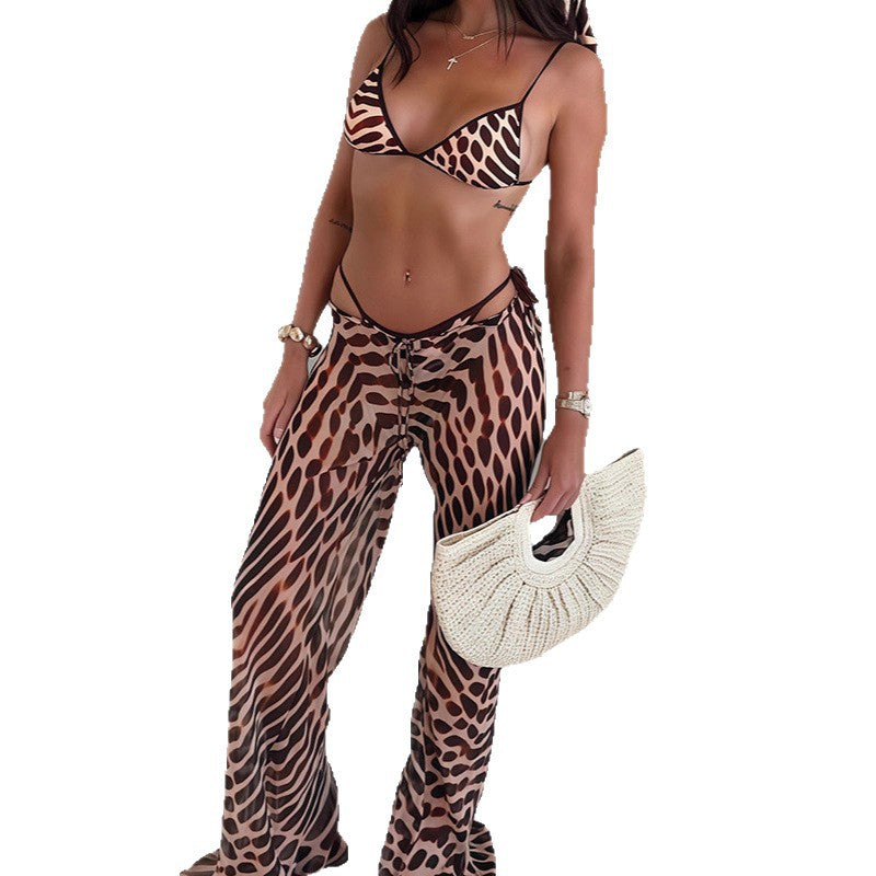 Damen Bikini-Set mit raffinierten Tiermotiven und verstellbaren Trägern WW