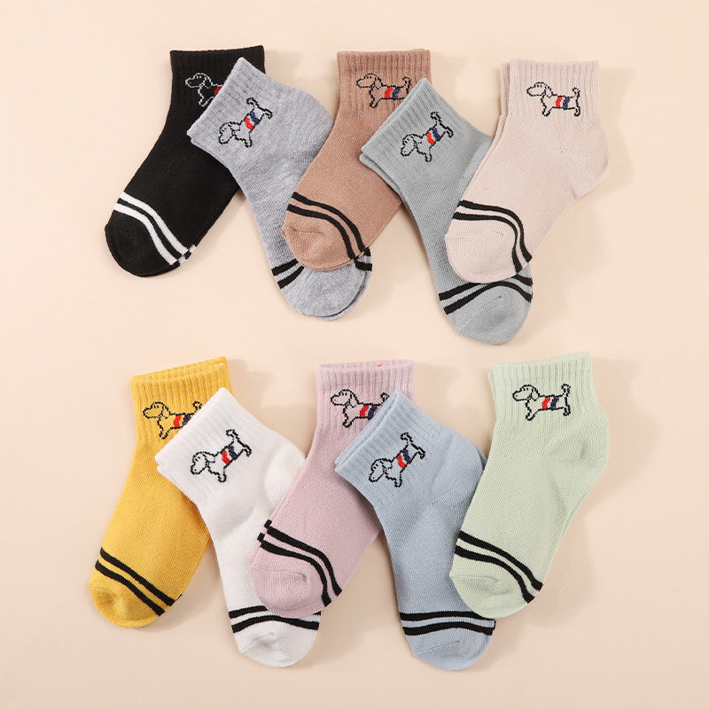 Damen Socken mit niedlichem Hunde-Motiv WW