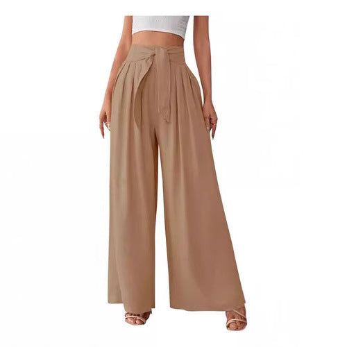 Damen Weite Hose mit hohen Bundfalten WW