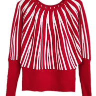 Damen Pullover mit modernem Streifenmuster und lässigem Schnitt WW