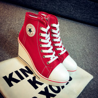 WW | Einfache Canvas Stiefeletten Mit Liebesmotiv