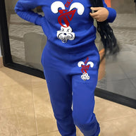 Damen Trainingsanzug mit modernem Bunny-Motiv WW