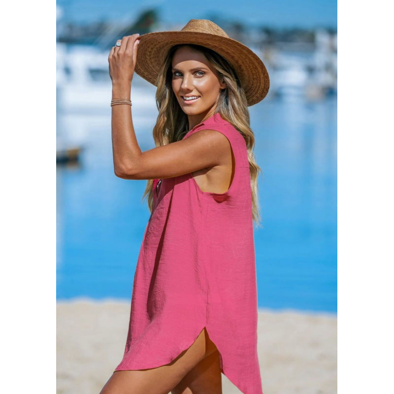 Damen Strandkleid mit leichter, luftiger Baumwolle WW