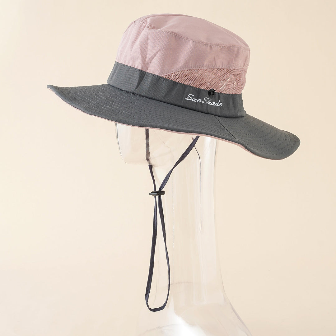 Damen Sonnenschutz-Hut mit verstellbarem Kinnband und atmungsaktiver Netzstruktur W&W Mode
