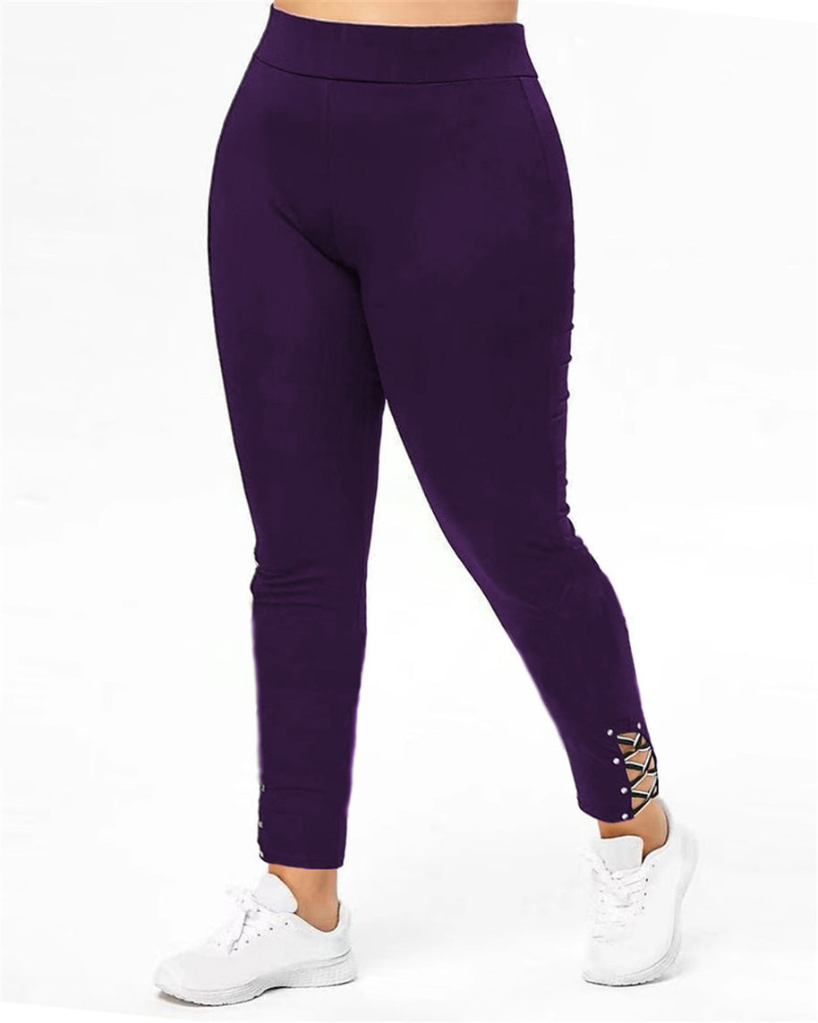 Damen Sportleggings mit eleganten Schnürdetails WW