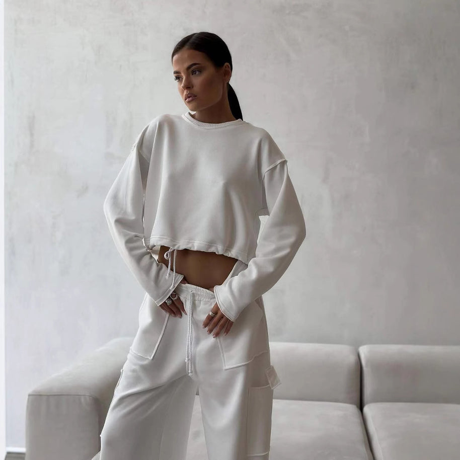 Damen Relaxed-Fit Sportoberteil mit Kordelzug WW