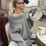 Damen Pullover mit weitem Rollkragen und strukturiertem Rippdesign WW