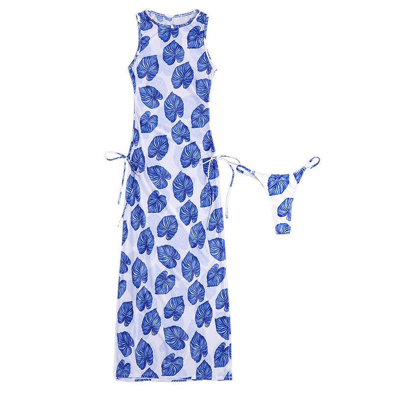 Damen Strandkleid mit passendem Bikini-Set WW