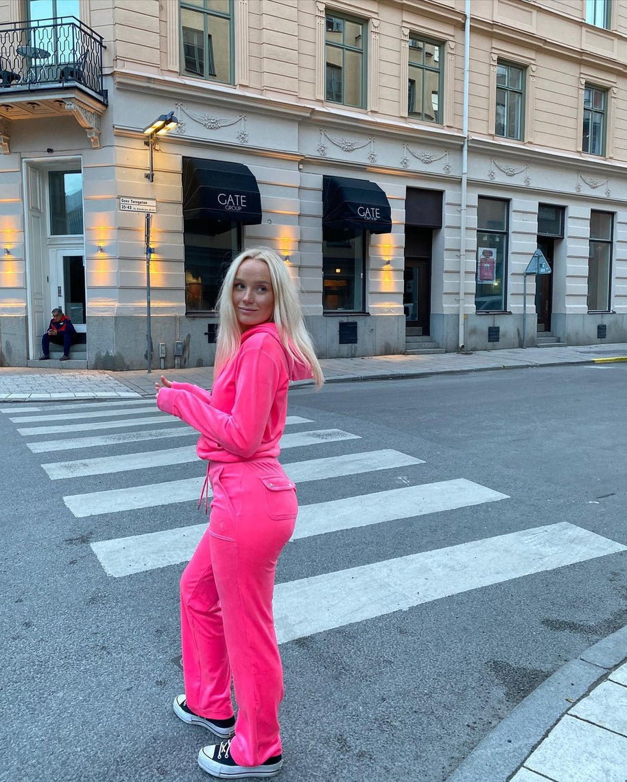 Damen Sportlicher Fleece-Loungewear-Anzug mit Kapuze WW