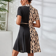 Damen Hemdkleid mit modernem Mustermix und taillierbarem Gürtel WW