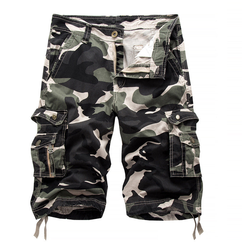 Herren Cargo-Shorts mit Utility-Taschen und verstellbarem Bund WW
