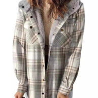 Damen Flanelljacke mit Fleecefutter WW