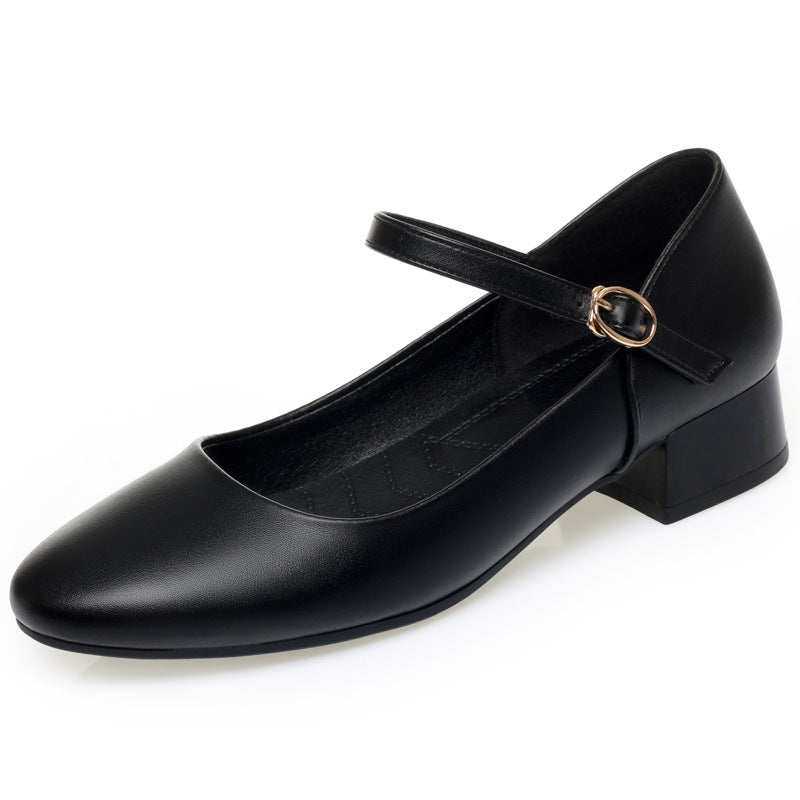 Damen Ballerinas mit modischem Riemchen und bequemer Absatzhöhe WW