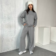 Damen Sportliches und bequemes Sweatshirt-Pants-Set WW
