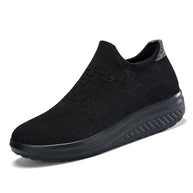 Damen Slip-On Sport Sneakers mit atmungsaktivem Strickdesign WW