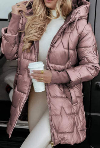 Damen Steppjacke mit Kapuze und praktischen Taschen WW