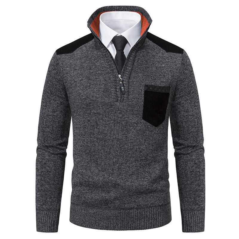 Herren modischer Pullover mit Stehkragen WW