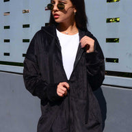 Damen bequeme und stilvolle Kapuzenjacke WW